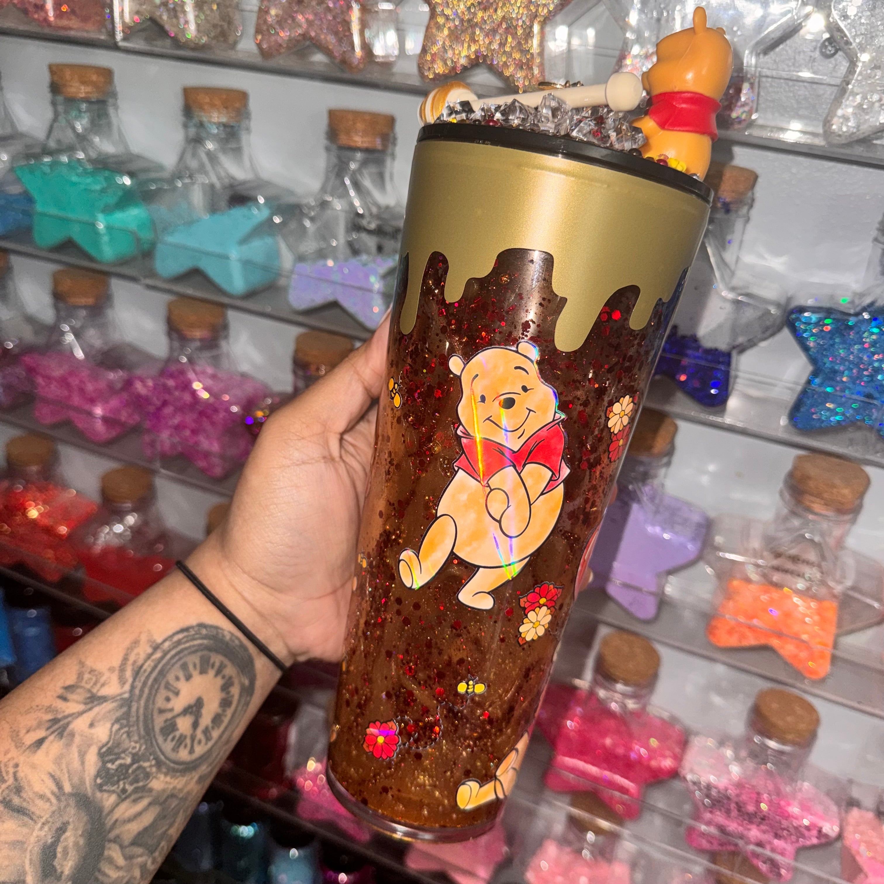 Pooh Bear Honey Lava + decorated lid