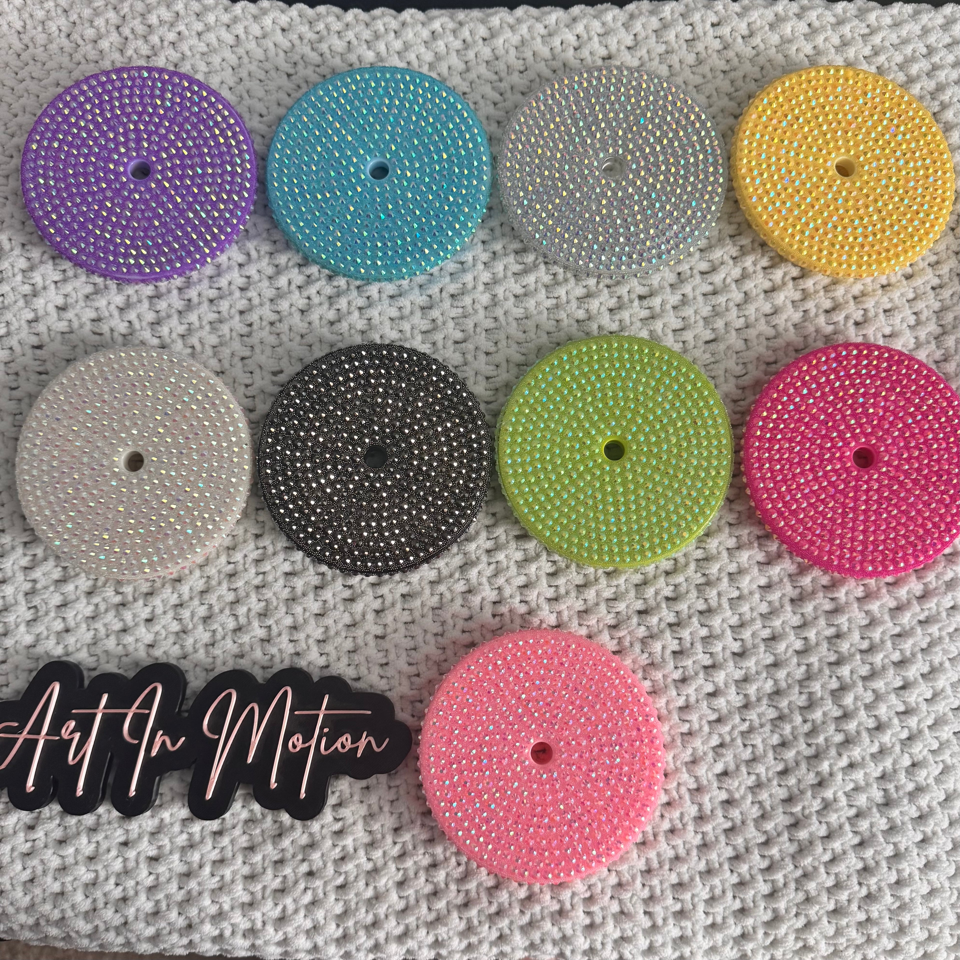 Rhinestone 24 oz Lids