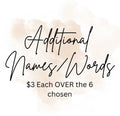 Additional Names/Words
