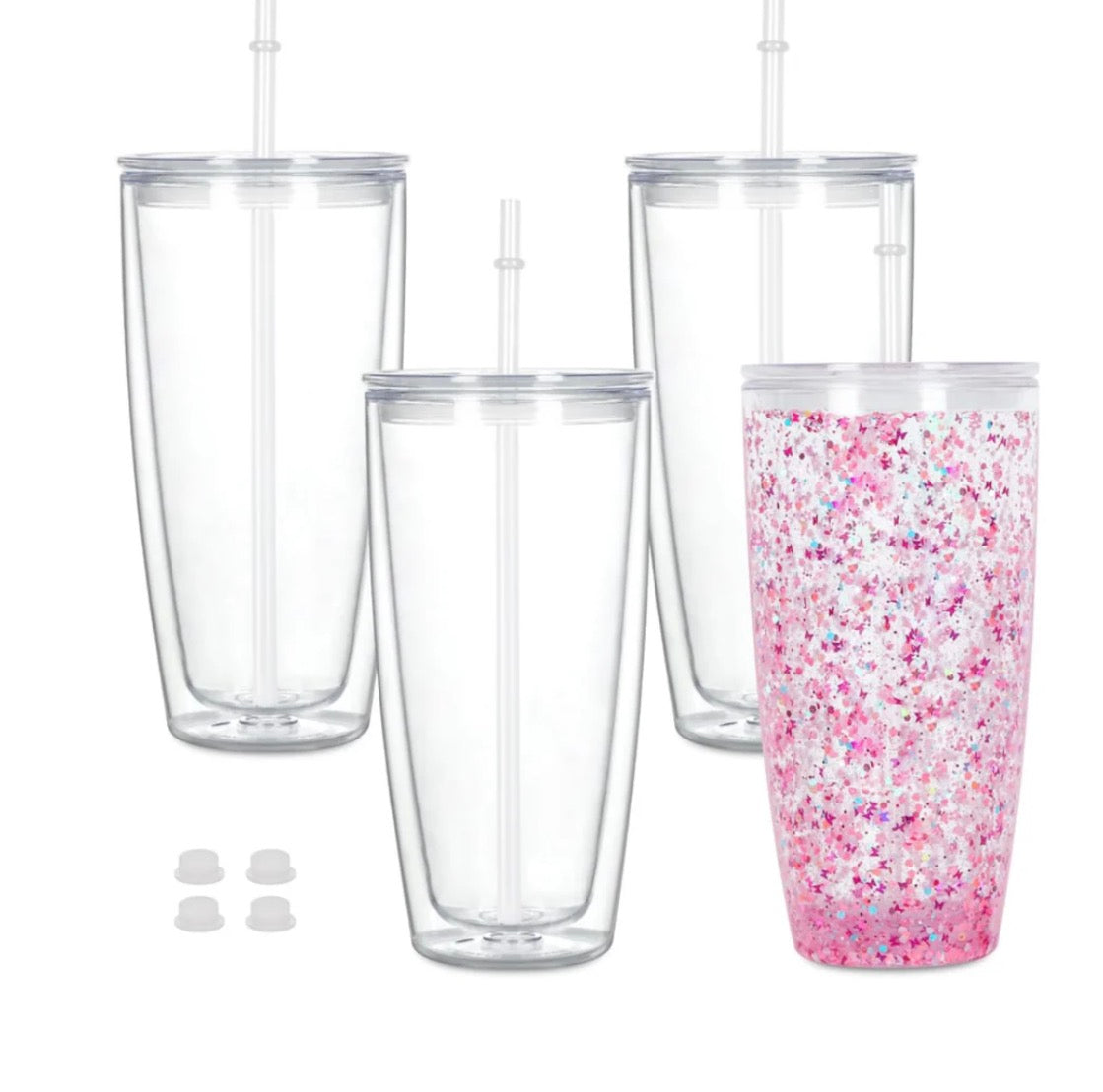 24 oz Acrylic Wide Snowglobes